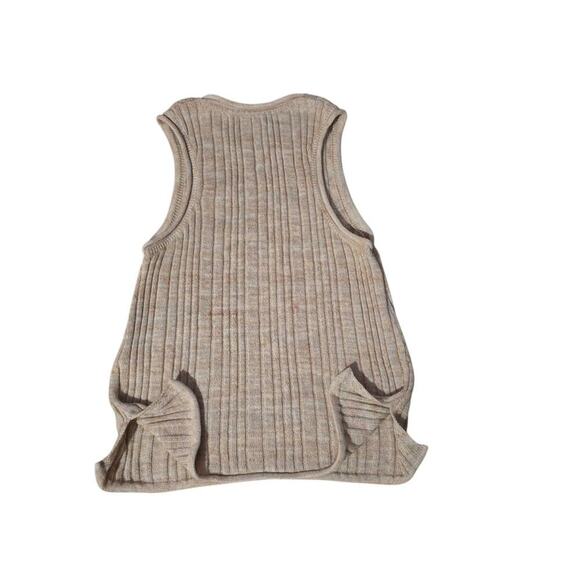 Pilcro Womens Ribbed Sweater Vest Size M Beige Popover - Picture 3 of 7